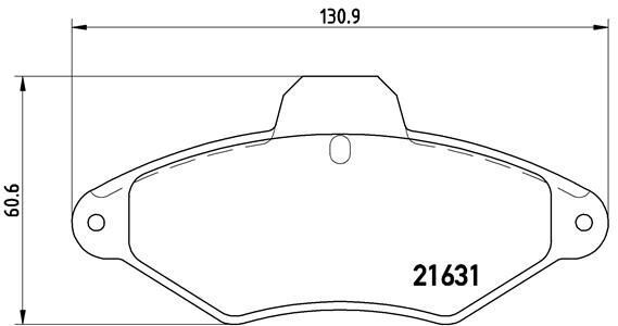 BREMBO P61052 Kit pastiglie freno per CITROËN XANTIA (X1_, X2_), XANTIA Break (X