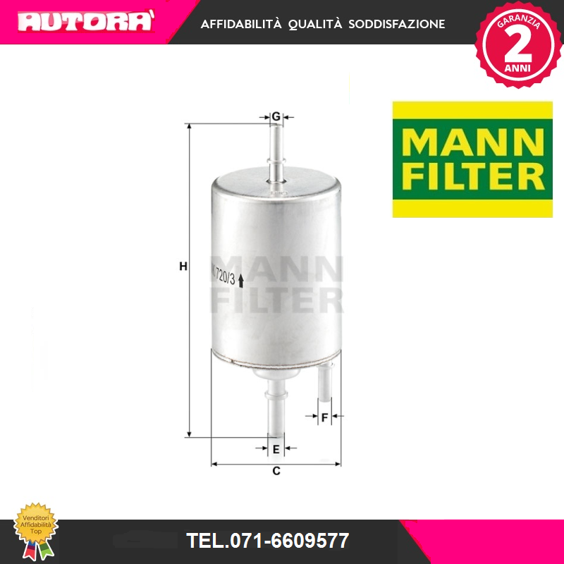WK7203 Filtro carburante (MARCA MANN FILTER).