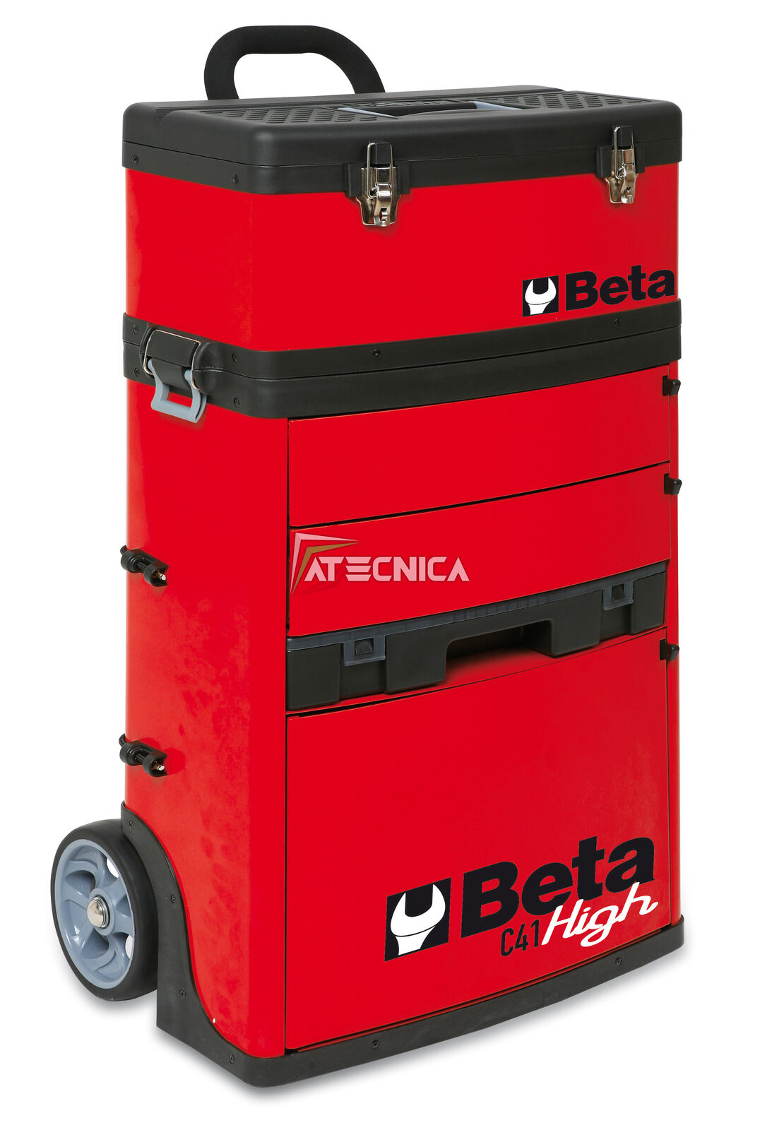 Trolley carrello Beta Tools C41H R cassettiera portautensili a 2 moduli rosso