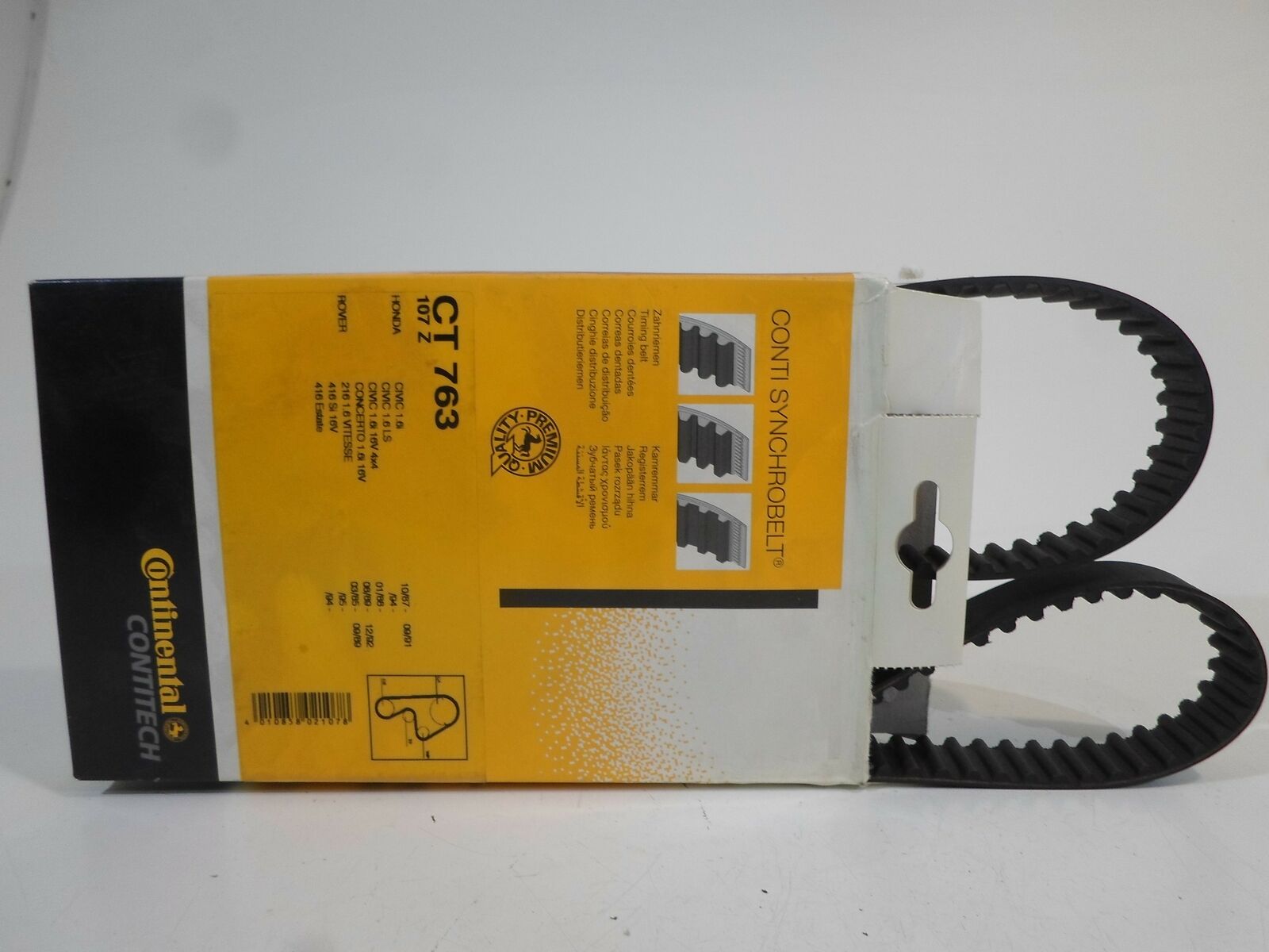 CINGHIA DENTATA TIMING BELT ORIGINALE CONTINENTAL PER HONDA CIVIC ROVER 400