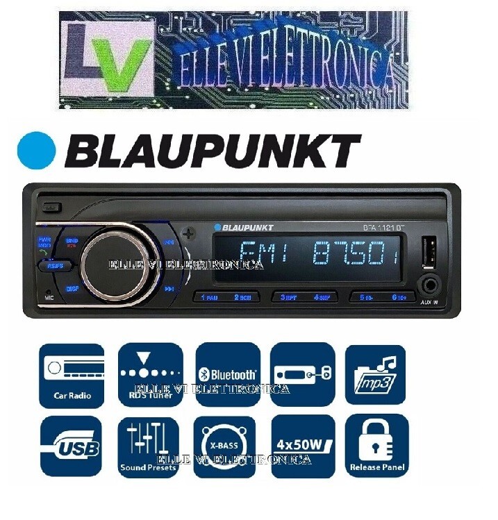 BPA-1121BT BLAUPUNKT Autoradio DIN MECHLESS RDS Bluetooth USB Frontalino Estraib
