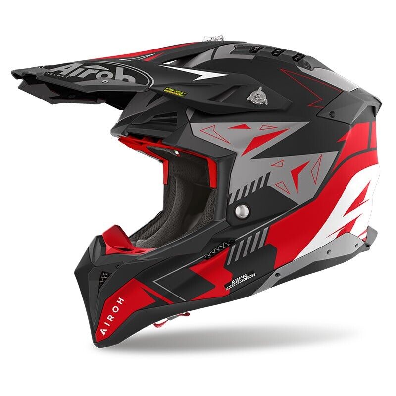 CASCO HELMET CROSS AVIATOR 3 SPIN  ROSSO AIROH SIZE XS