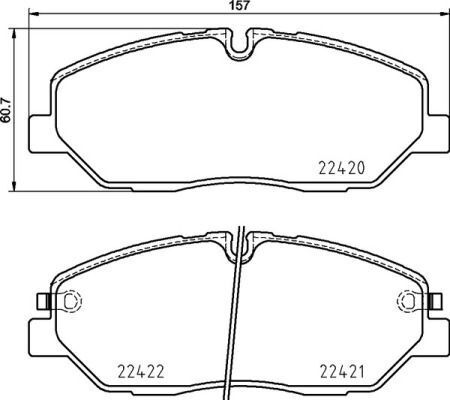 BREMBO P 30 090 Kit pastiglie freno per HYUNDAI H350 Autobus, H350 Furgone, H350