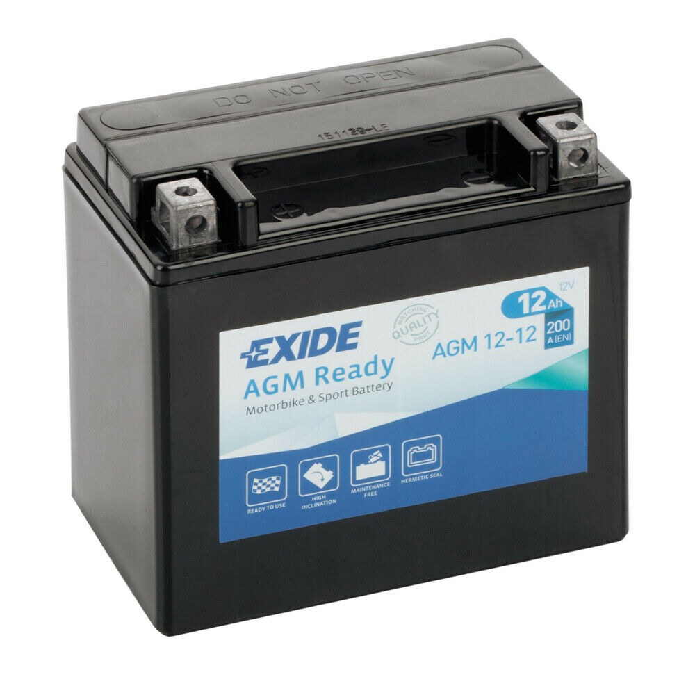 BATTERIA 12Ah 200A EXIDE MOTO AGM READY   EXAGM1212 - LAMPA