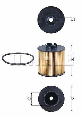 Filtro olio  MAHLE ORIGINAL OX341D AUDI SEAT SKODA VW