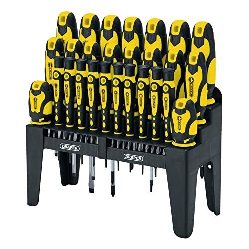 Draper 16824 - Set di cacciaviti e punte morbide, colore giallo (47 (G2G)