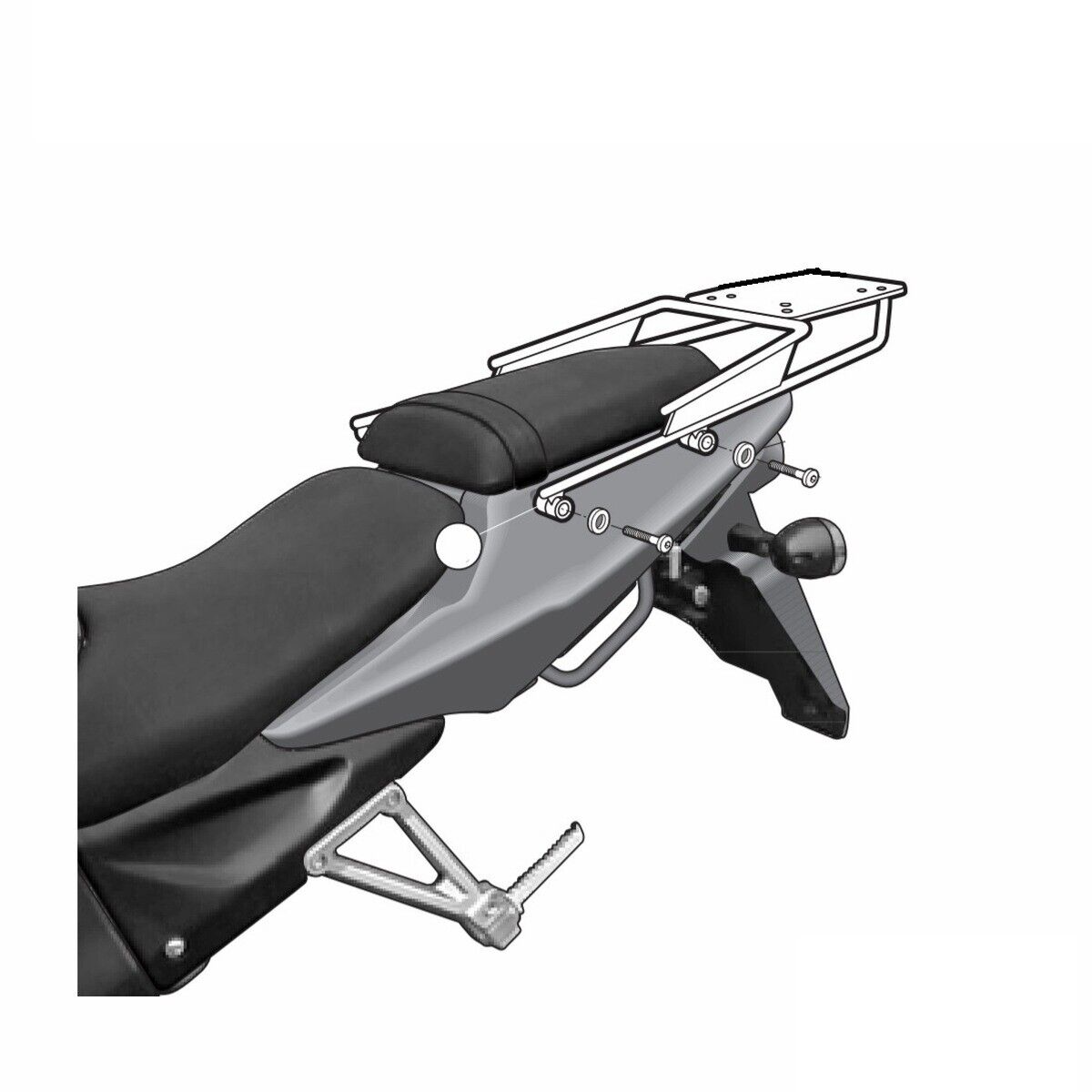 PORTAPACCHI PER BAULETTO SHAD TOP MASTER DAELIM 125 VJ ROADWIN 2006-2012