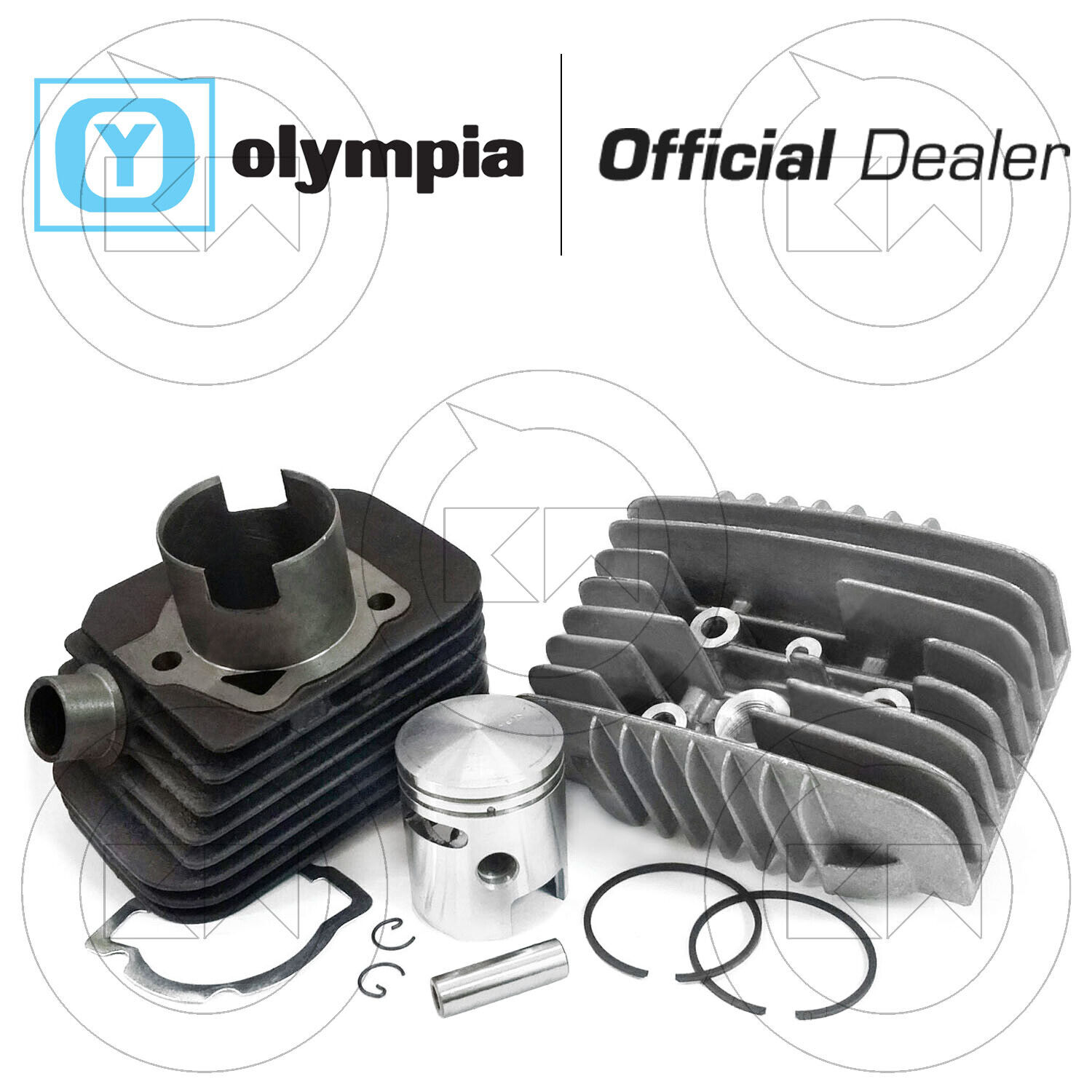 GRUPPO TERMICO OLYMPIA 65cc CILINDRO Ø43 SPINOTTO 12mm PIAGGIO SI BOSS GRILLO 50