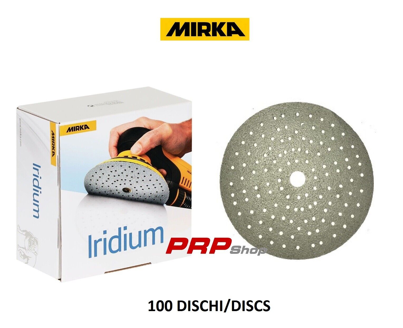 DISCHI ABRASIVI CERAMICO MULTIFORO Ø 150 IRIDIUM MIRKA PER LEVIGATRICE GRANA 320
