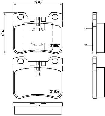 BREMBO P61059 Kit pastiglie freno per CITROËN AX (ZA-_), SAXO (S0, S1), SAXO Hat