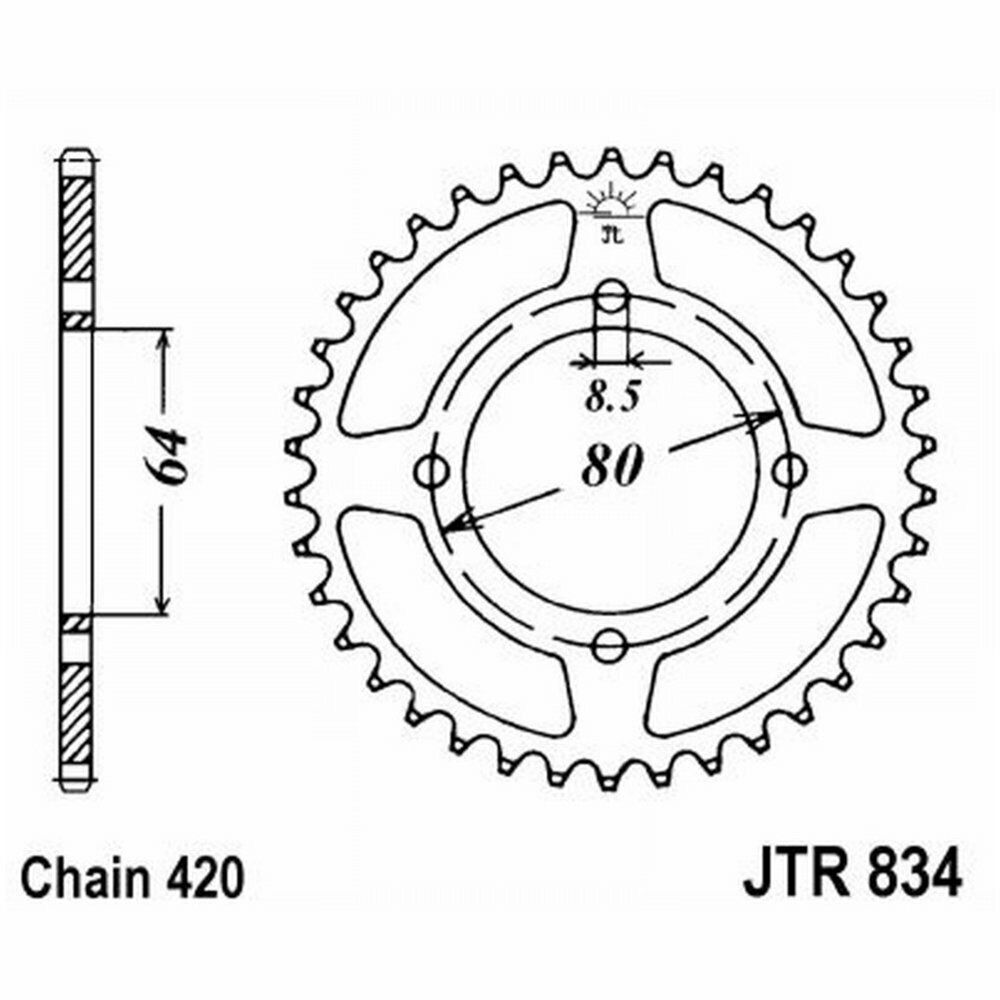 CORONA JT 834 z35  YAMAHA 80 RD LC 1982-1984