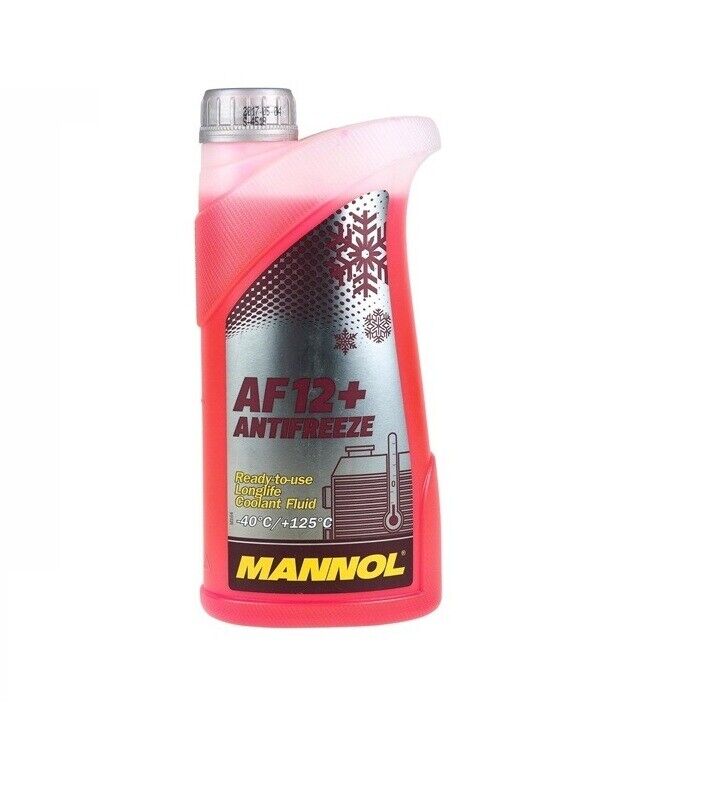 1 (1x1) Liter MANNOL Antifreeze AF12+ Frostschutz Fertiggemisch rot (-40°C)
