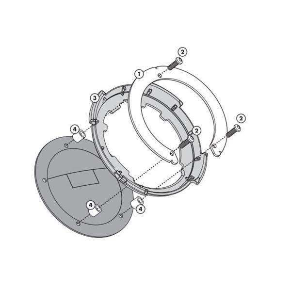 Fitting flange Givi Tanklock tank bag Cfmoto Multiterrain 650MT 2021