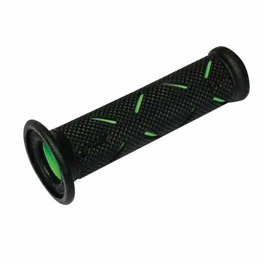 COPPIA MANOPOLE MOTO STRADA FORATE PROGRIP 717 VERDE