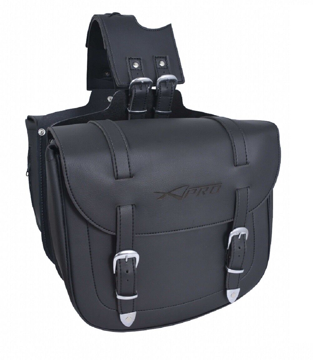 Saddle Bag Motorcycle Motorbike Biker Panniers Bikers Cruiser Black