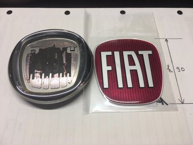 Adesivo 3D LOGO FIAT - Ripristino FREGIO ANTERIORE E/O POSTERIORE altezza 75 mm