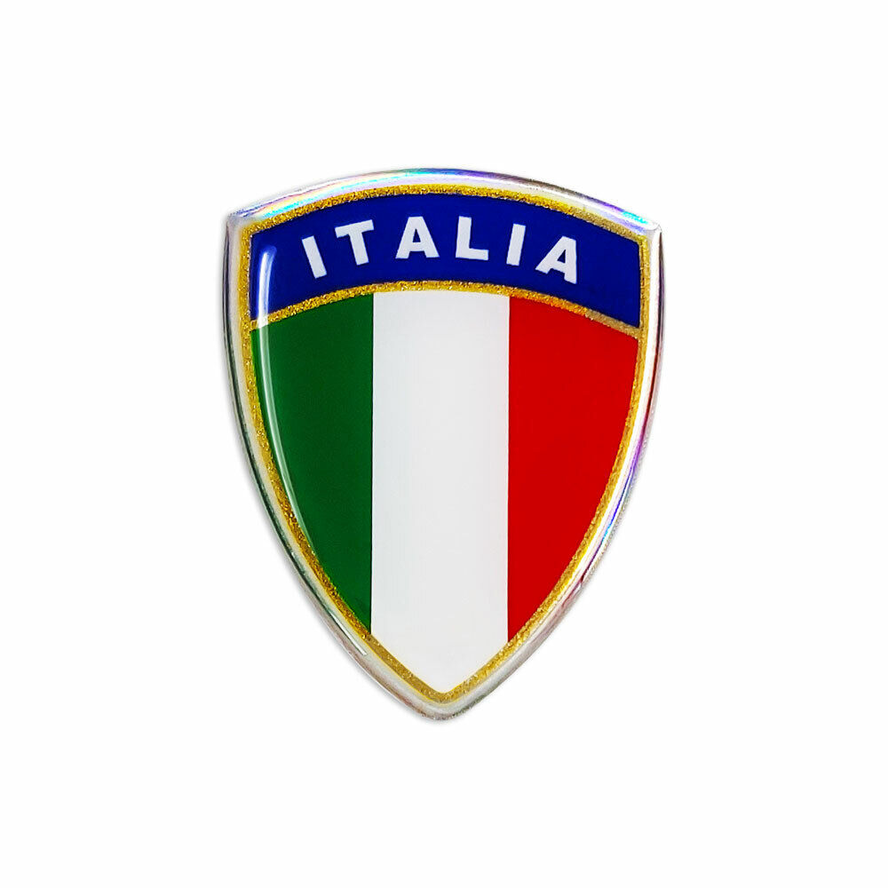 Sticker Adesivo 3D Scudetto Bandiera Italia HQ