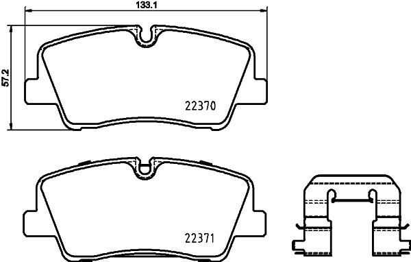 BREMBO P 30 085 Kit pastiglie freno per HYUNDAI H350 Autobus, H350 Furgone, H350