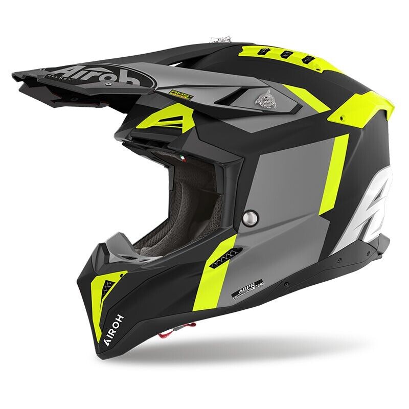 CASCO HELMET CROSS AVIATOR 3 GLORY GIALLO AIROH SIZE XS