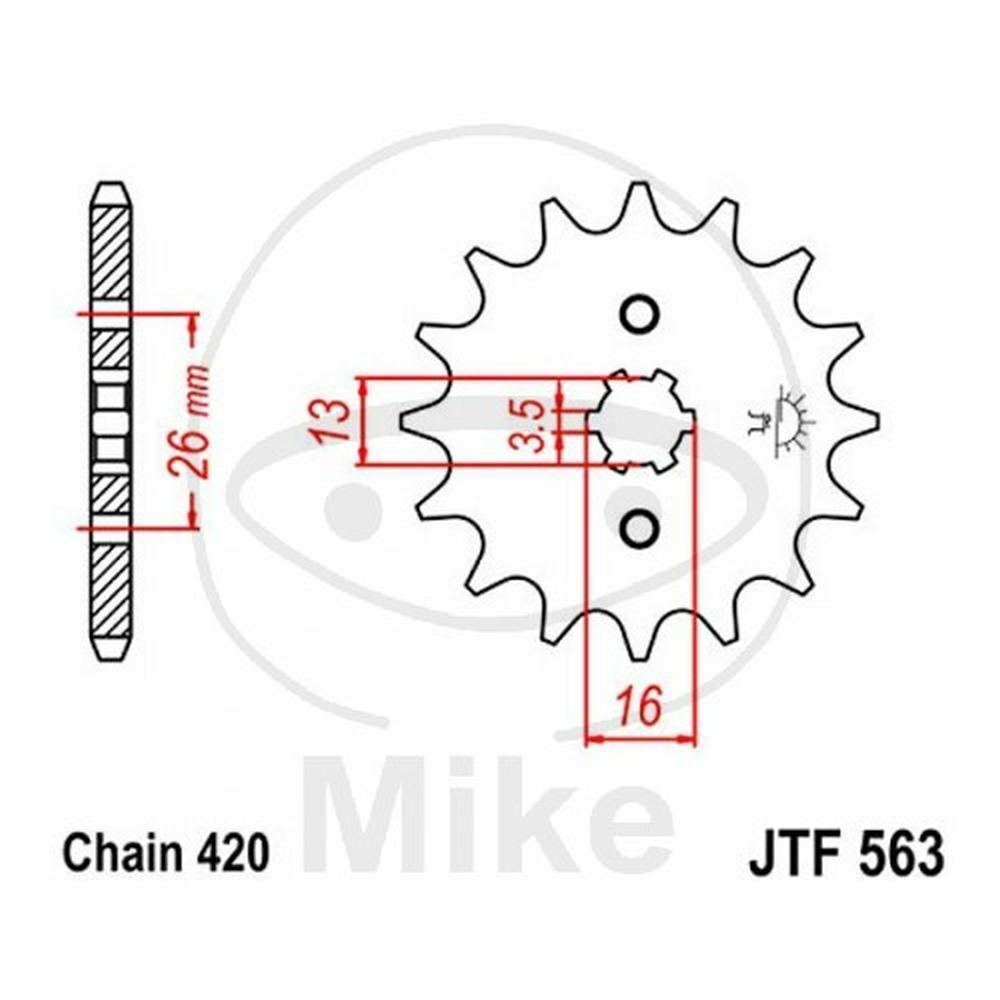 PIGNONE Z11 420 726.22.56 YAMAHA 50 DT R 1989-1997
