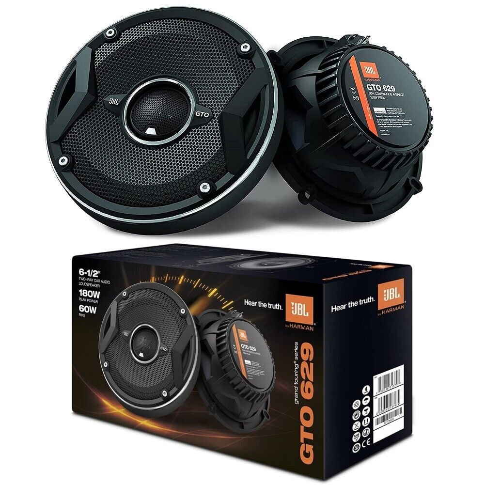2 altoparlanti coassiali 2 vie JBL GTO629 16,5 cm 60 watt rms portiere sportelli