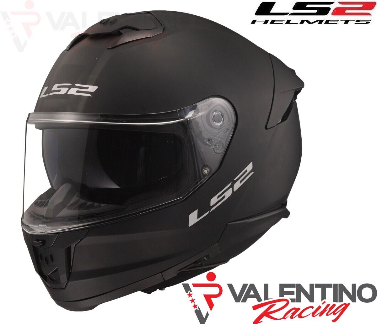 CASCO LS2 FF808 INTEGRALE STREAM II MATT BLACK NERO OPACO TG XXL DOPPIA VISIERA