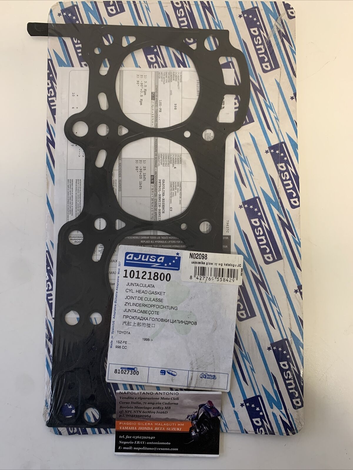 10121800 GUARNIZIONE TETSTATA GOETZE PER TOYOTA 1SZ-FE  998cc 1998->