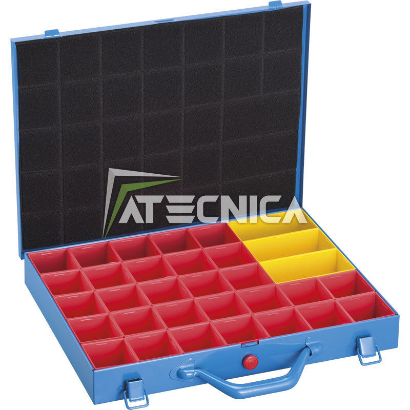 Valigetta portaminuteria in metallo Fervi 0423/2 con vaschette removibili 388x29