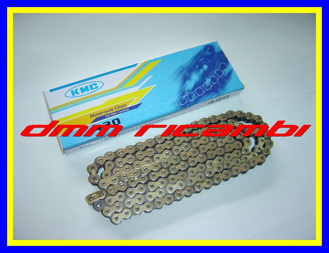 Catena KMC passo 420 136 mg. oro 420H Moto Motard Off-Road Ohvale Pit-Bike