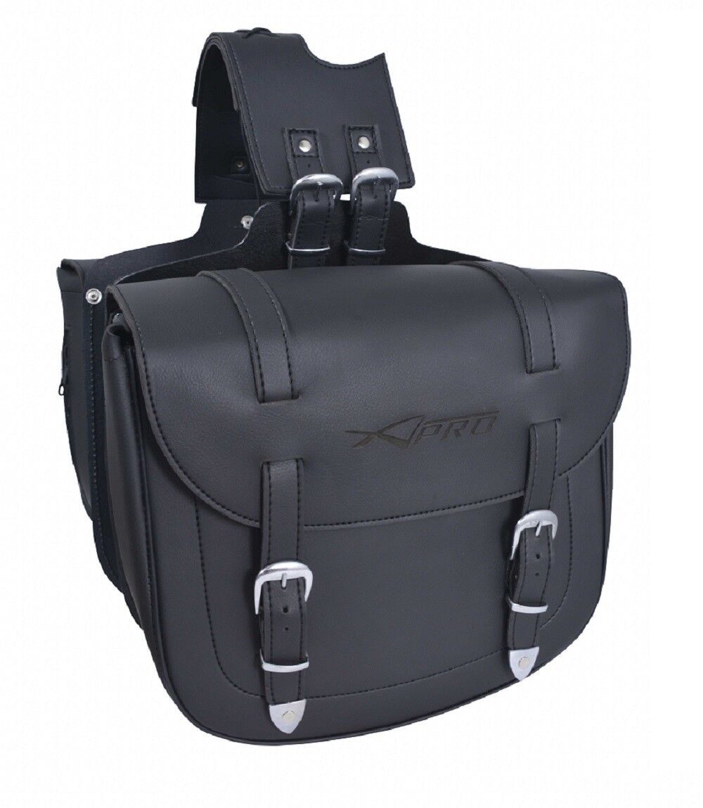 Bisacce Moto Coppia Borse Custom Universali Sotto Sella Nero