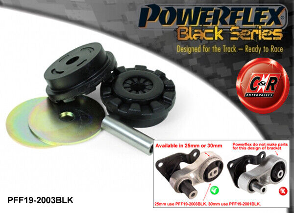 Powerflex Black Basso Engmnt Lrg Boccola 25 Ovale Per Fiesta 6 S.02-08