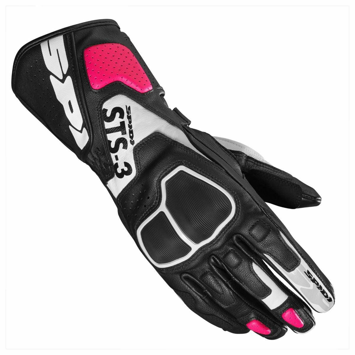 GUANTO PELLE LADY SPIDI STS-3 NERO FUCSIA OMOLOGATO FRANCIA SPIDI SIZE XS