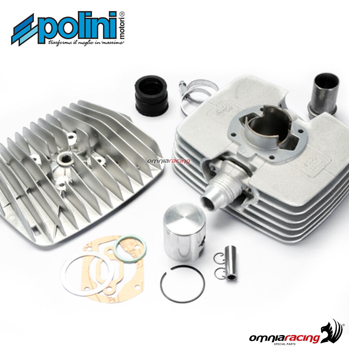Kit gruppo termico Polini in alluminio 80cc per Sachs 50 6 marce Corsa 39,6 2T