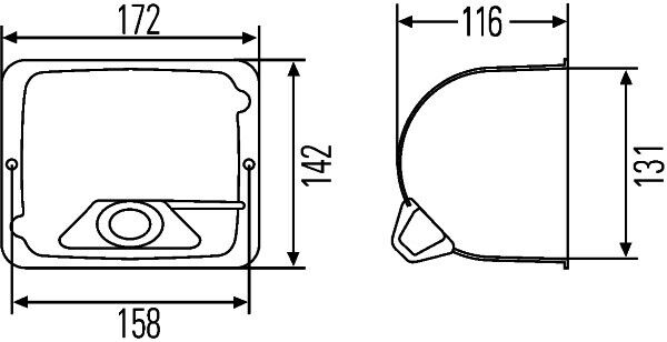 HELLA 9BG127426-001 Alloggiamento. Faro principale