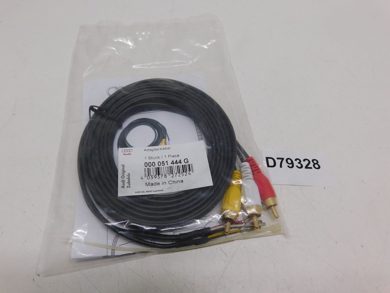 CAVI ADATTATORE RCA CABLES ADAPTER TV TUNER ORIGINALE PER VOLKSWAGEN 000051444G