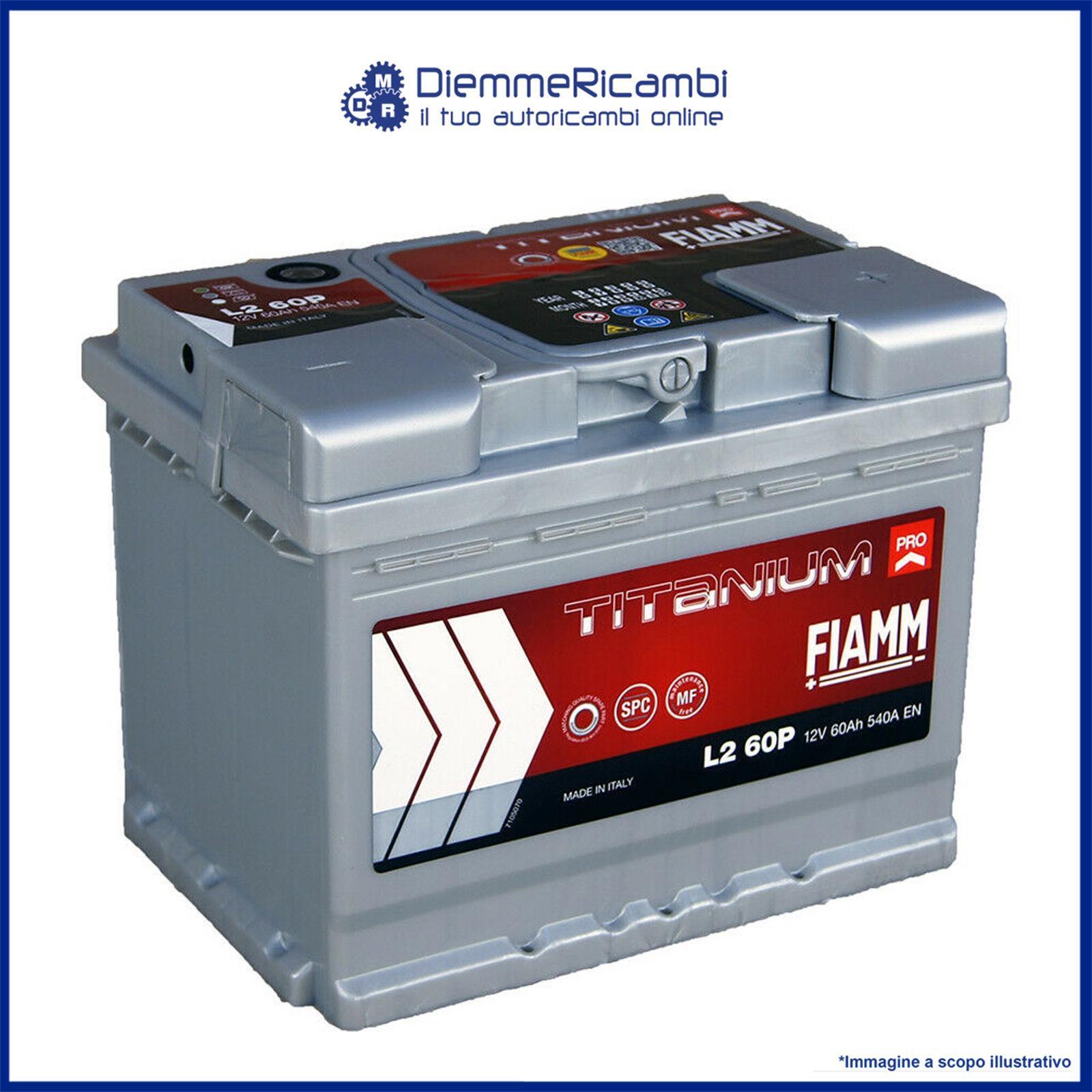 BATTERIA AUTO FIAMM L2 60 Ah 540A EN = BOSCH VARTA 60Ah DX + PRONTA ALL'USO
