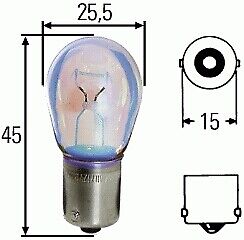 LAMPADA P21W 12V 21W BA15S 1 FILAMEMTO