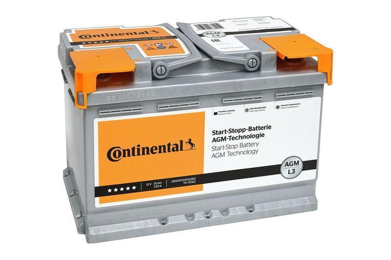 CONTINENTAL BA.AGM 70Ah-720A 278x175x190 12V 720A 70Ah