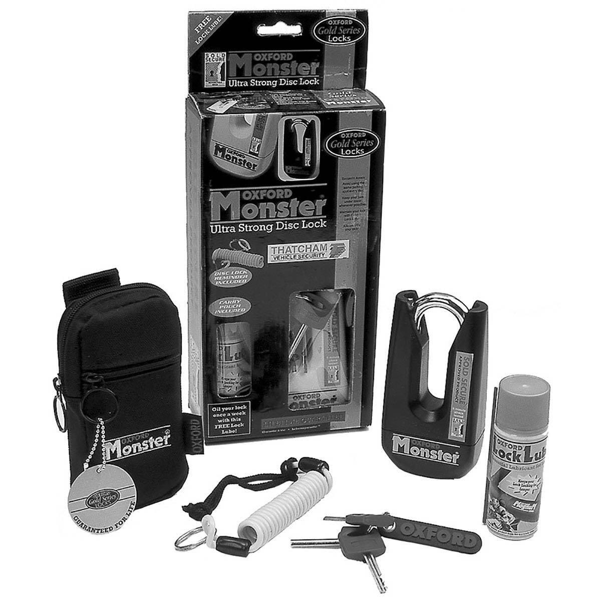 OXFORD OF32M MONSTER DISC LOCK BLACK BLOCCADISCO ANTIFURTO MASSIMA SICUREZZA