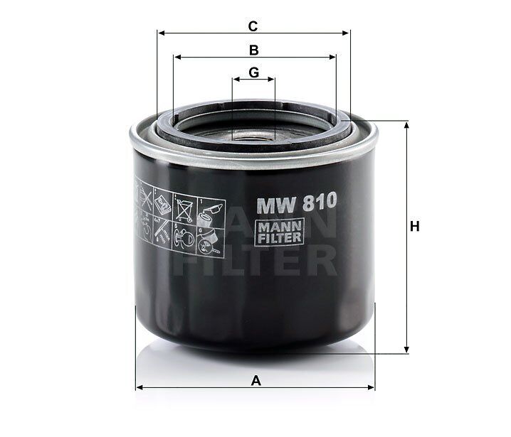 MANN-FILTER MW 810 - Filtro olio HONDA MOTO