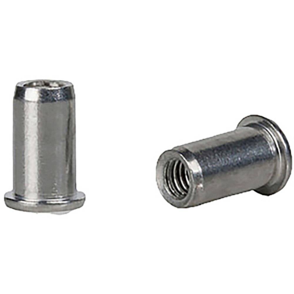 Gesipa 1433711 Occhiello (Ø x L) 6 mm x 12 mm M4 Acciaio Blindnietmutter St