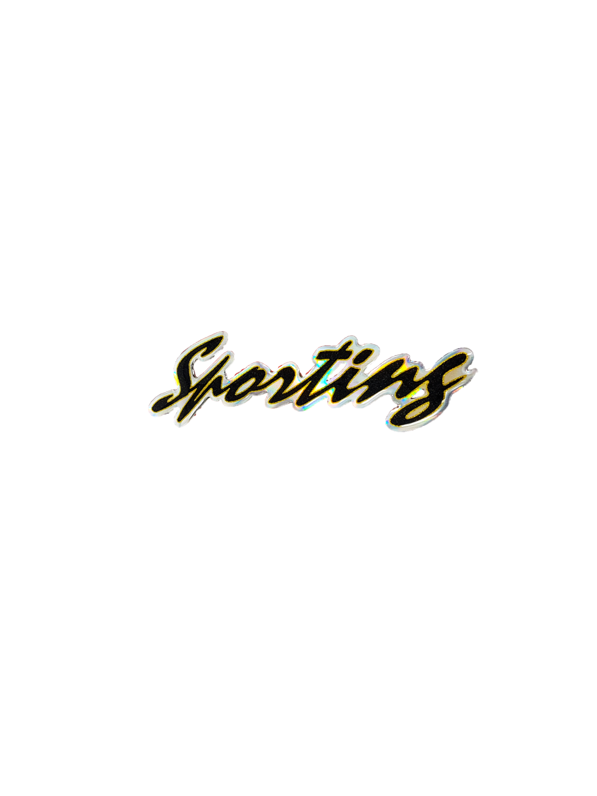 Sticker Adesivo 3D Scritta Sporting HQ, Nero