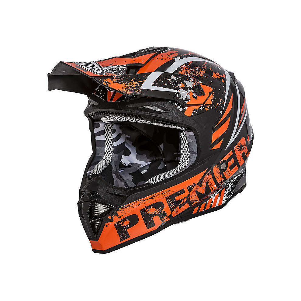 CASCO HELMET CROSS EXIGE ZX3 ARANCIONE NERO GRIGIO PREMIER SIZE M