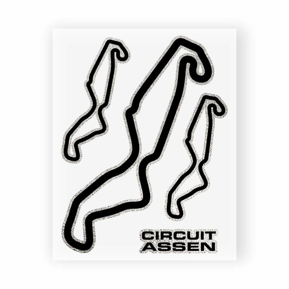 Adesivi Stickers Circuito Assen 10 x 12 cm