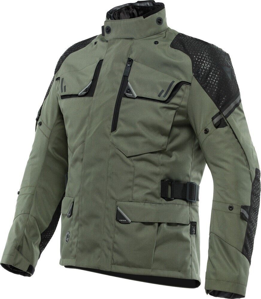 GIACCA JACKET MOTO 3 STRATI DAINESE LADAKH 3L D-DRY ARMY GREEN BLACK  TG 56