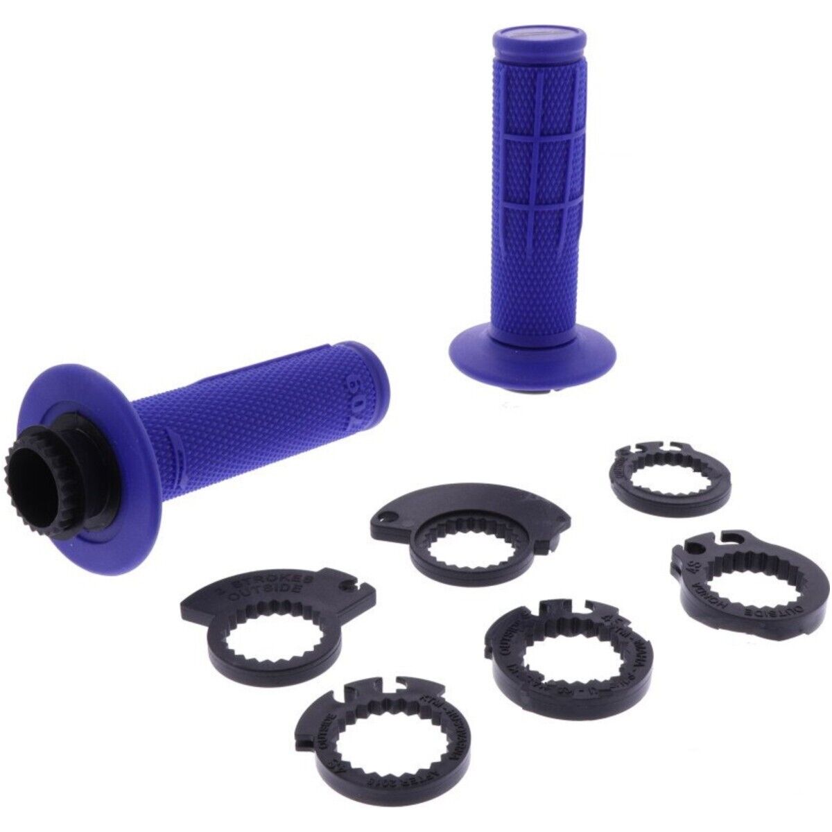 Manopole Cross PROGRIP 709 Lock-On Moto Scooter PitBike Enduro Motard Blu