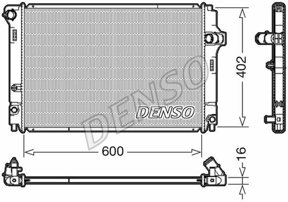 1640021330 Radiatore Motore per TOYOTA YARIS 1.5 HYBRID dal 2012 -> NUOVO DENSO