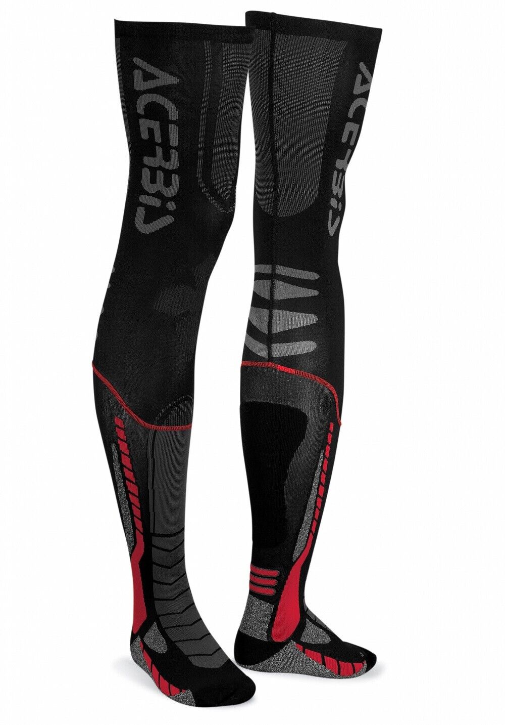 CALZE ALTE MOTO SOTTO GINOCCHIERE RINFORZATE ACERBIS SOCKS X-LEG ROSSO 39/41