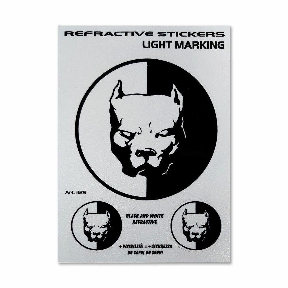 Adesivi Stickers Riflettenti Pitbull 9 x 13 cm