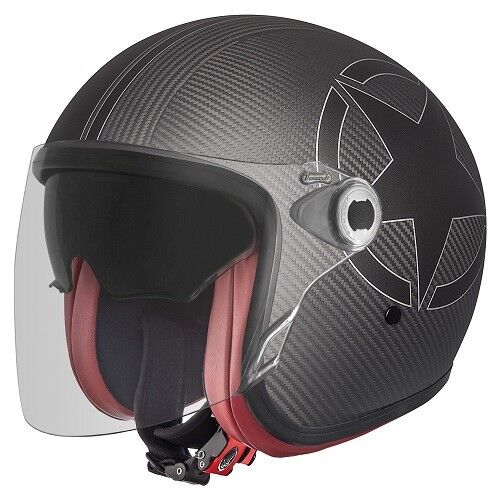 CASCO HELMET JET DOPPIA VISIERA VANGARDE STAR CARBON BM PREMIER SIZE XL